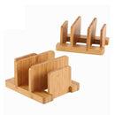 Multifunctional Durable Creative Bamboo Cutting Board Storage Rack Pot Lids G4L1