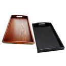 Wooden Tray Serving Bed Breakfast Coffee Tea Cushioned Home Hotel 36CM Black