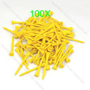 Hot Sell 100pcs 70mm Golf Ball Wood Tee Outdoor sports wooden Tees Brand Yellow