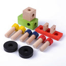 Wooden Repair Tools Box for Kids Educational Puzzle Toys Assembly Games