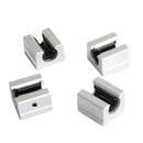 4Pcs 12Mm/0.47Inch SBR12UU Aluminum Open Linear Router Motion Bearing Solid