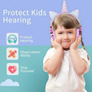 2x Unicorn Cartoon Rhinestones Glitter Kids On Ear Headphone for Girls
