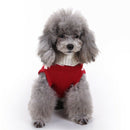 Stripe Christmas Reindeer Dog Sweater Knitted Jumpsuit Winter Clothes Red_M