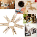 100PCS Clothes Photo Paper Peg Natural Wooden  Mini Clothespin Home Craft laps