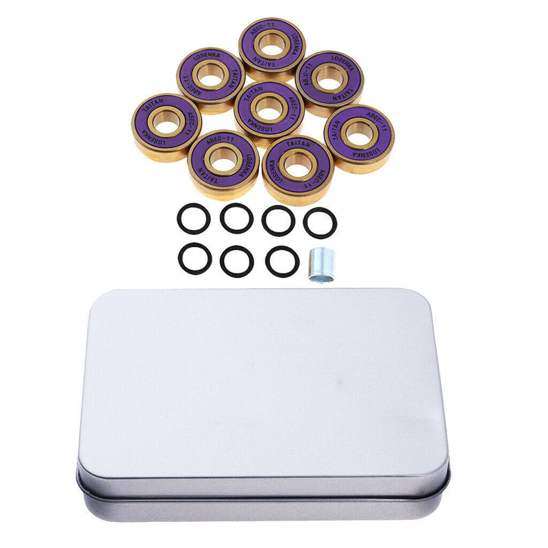 High Quality 8Pcs Titanium ABEC 11 Bearings With Spaces For Skateboards