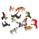 12 Pieces Party Pack Mini Farm Animals Plastic Mini Educational Farm Animal Toys