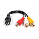 28cm 3.5mm jack av male to 3rca female audio video cable cord  stereo adapter SP