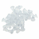 50 Pcs Clear White Rubber Earrings Back Stoppers Bigger Size S3C4