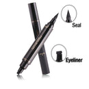 2 in 1 Pro Winged Eyeliner Stamp Eye Liner Pencil Black Makeup Liquid Waterproof
