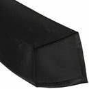 Men Solid Black Polyester Zip Up Necktie Smooth Zipper Tie
