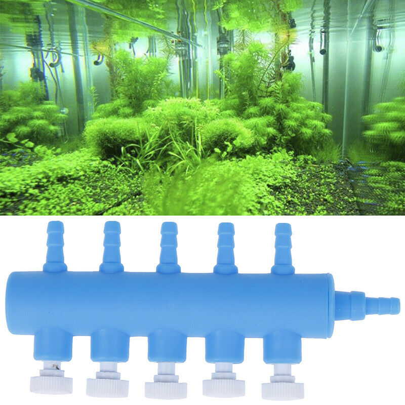 1PC Aquarium Fish Tank 5 Holes Air Pump Plastic Water Tube  Control Va JR