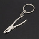 Silvery Metal Key Chain Keyring with Plier Tool Tool Pendant B7C8