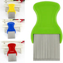 Comb Head Hair Lice Nit dog Safe Flea Eggs Dirt Dust Remover Steel Tooth BrushSE