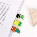 Cute Cactus Paper Clip Cartoon Pineapple Bookmark Creative Stationery Clips Q6M1