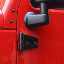 8Pcs ABS Black Door Hinge Covers Trim for 2007-2017 Jeep Wrangler JK JKU 4D F2X6
