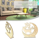 Personalized Memorial Ornaments Home Wooden Moon Sheeps Muslim Crafts H7W6