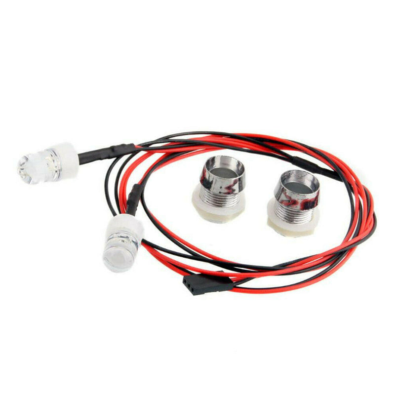2 Red LED Lamp Set Red Night Light Headlamp Headlight for RC Traxxas HSP Redcat