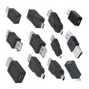 12Pcs/Set OTG USB 2.0 A Male To Female Micro USB Mini Converter Adapter