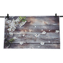 5X3ft Wooden Floor &Flower Photography Backdrop Studio Prop Photo Backgroun