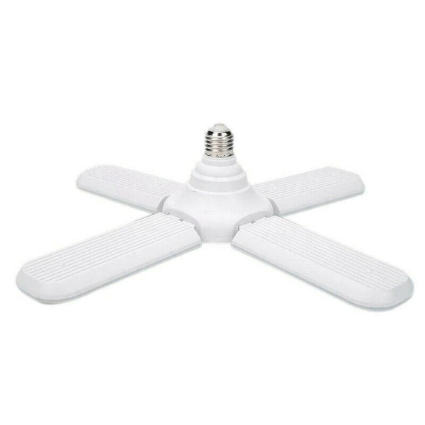 E27 LED Bulb Foldable 4 Fan Blade Lights 60W LED Lamp Super Bright White 65 A9W9