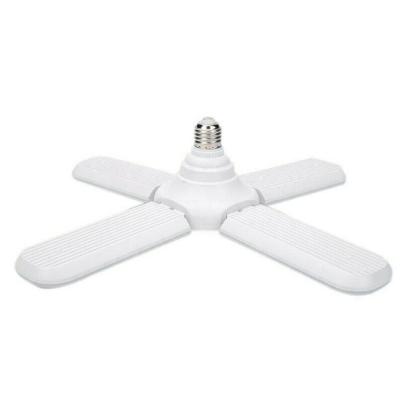 E27 LED Bulb Foldable 4 Fan Blade Lights 60W LED Lamp Super Bright White 65 A9W9