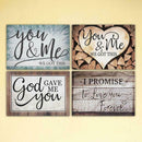 4 Pack You and Me DIY 5D Diamond Painting Kits Full Drill Cross Stitch Decor