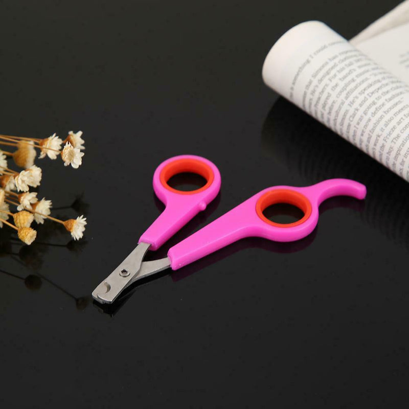 Stainless Steel Pet Nail Toe Scissors Dog Cat Claw Grooming Clipper (Rose)