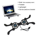 Foldable Cooler Notebook Laptop Cooling Pad USB Fan Stand with 2x 70mm Fans