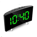 Large Digital Display Alarm Clock Mirror Display Temperature Snooze Table Clock