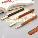 0.7mm Wood Brass Ballpoint Pens Ink Roller Ball Pens Fine Writing Gel Pens U8X0