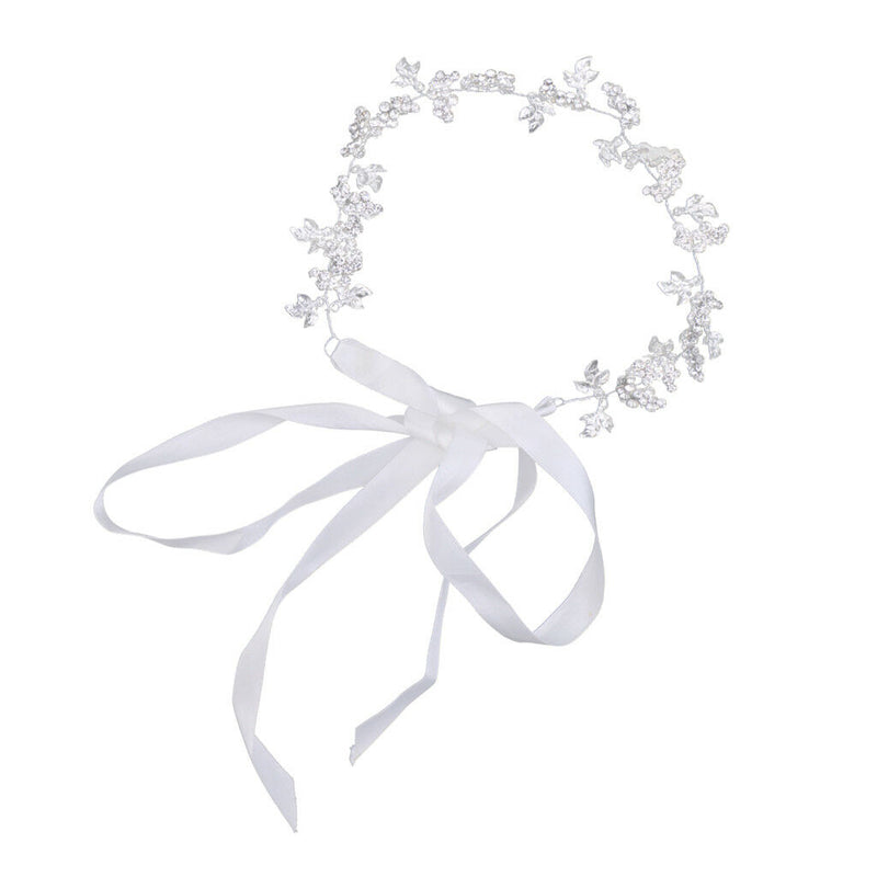 Woman Bridal Rhinestone Leaf Flower Hair Vine Woman Lady Forehead Decoration