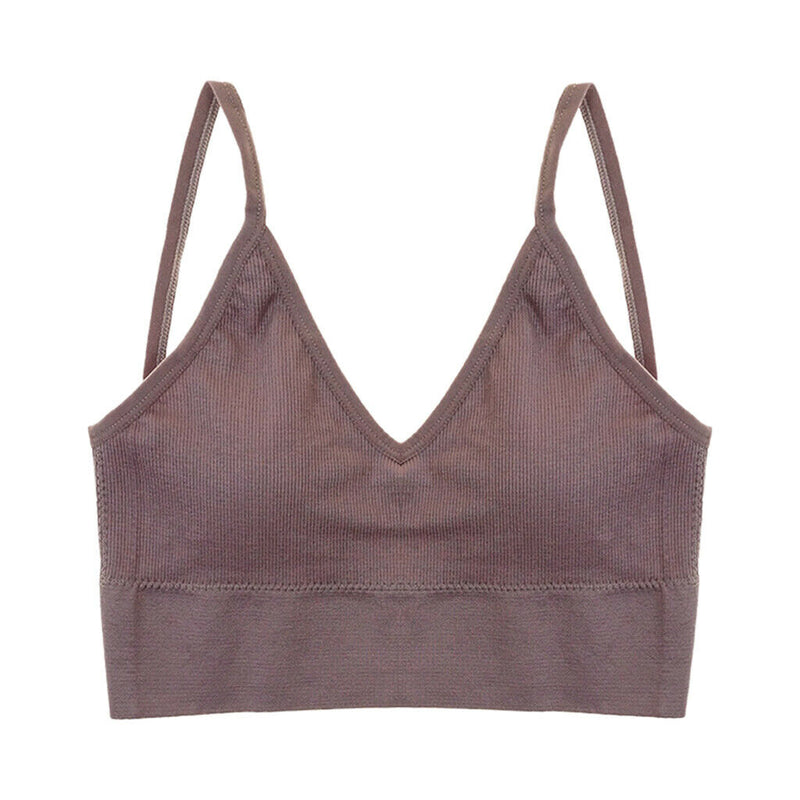 5PCS Womens Trendy Bralette Seamless Comfort Bra Crop Top Sport Bra Set
