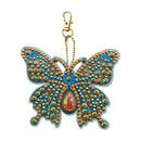 5pcs DIY Special Shaped Full Drill Butterfly Diamond Painting Keychain Kits A