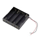 4x Quad Battery Clip Holder 4x18650 Plastic Battery Holder Case Box Wired lot