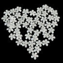 50Pcs Flower Design Nail Art Tips Shiny Rhinestone Decoration Manicure for Girls