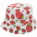 Strawberry pattern Cute Sweet Child Boys Girls Toddler Summer Bucket Sun Ha D8B6