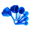 6 Pcs Blue Plastic Measuring Spoons Set Kitchen Tools Spoon Cooking