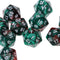 Set of 10 Green Coffee D20 Acrylic Dice for RPG D&D Gaming Twenty Sided Die