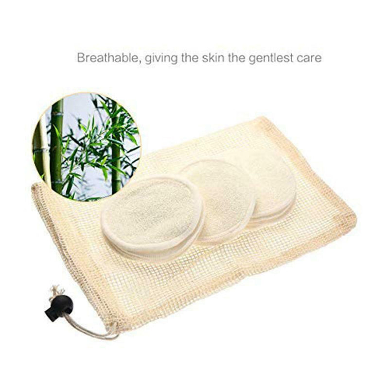 12pcs/set Bamboo Fiber Makeup Remover Tissues Reusable Women Cosmetic Wipes A