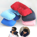 Travel Essential Fashion Multifunction Inflatable Pillow Patch Earplug New