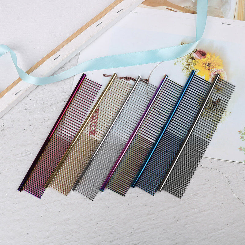 Stainless steel hair comb brush shedding flea for cat dog pets trimmer groomi 3C