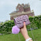Women Mini Messenger Bags Alligator PU Retro Chain Shoulder Purse (Purple)