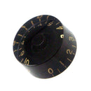 Lot 4pcs Black Acrylic Tonality And Volume Knobs With Golden Numbers Replacement