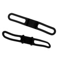 2 Pieces Bike Silicone Band Bicycle Flashlight Strap Tie Holder Black