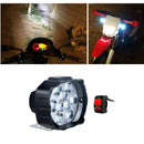 Motorbike Headlight Bright LED Spotlight Scooter Lamps Auxiliary Lightings White