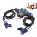 2 Port USB VGA KVM Switch Box For Mouse Keyboard Monitor Sharing Computer F 3C