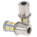 2x BA15D 1142 1076 Warm White 13SMD LED Light Bulbs Marine Boat RV Camper 12A3C