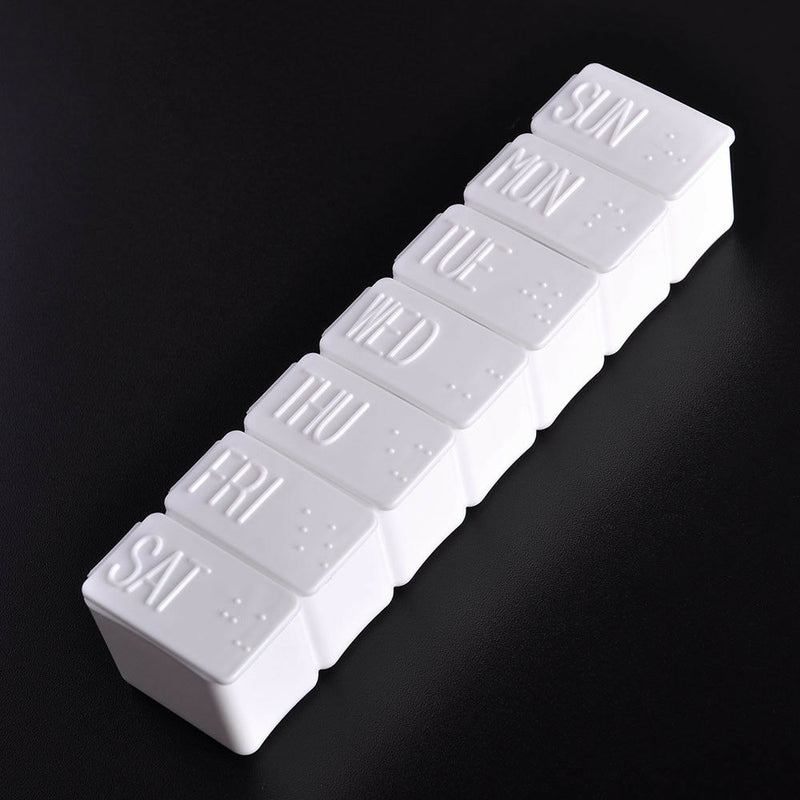 Portable Weekly 7 Day Tablet Pill Box Holder Plastic Storage Container Case