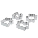 4pcs Stainless Steel Puzzle Piece Cookie Cutter Frame  Cake Mold