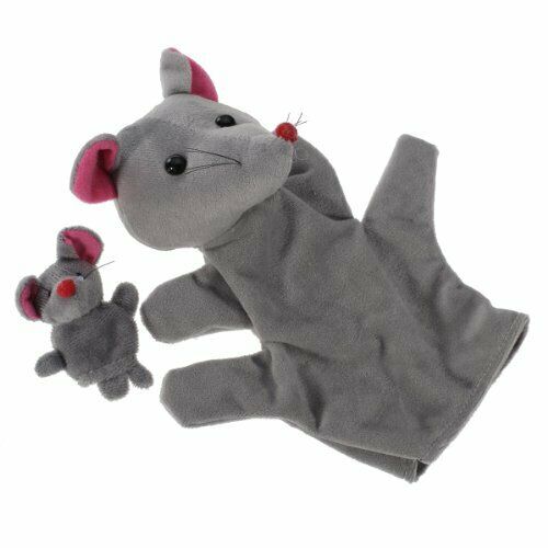 Grey Mouse Hand Puppet Finger Puppets Z8F8